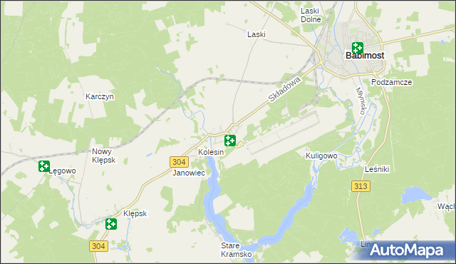 mapa Nowe Kramsko, Nowe Kramsko na mapie Targeo