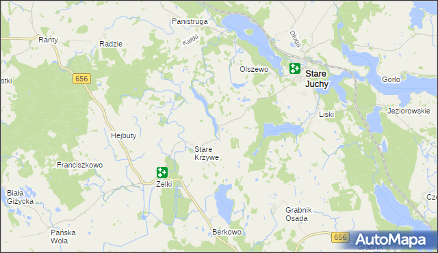 mapa Nowe Krzywe, Nowe Krzywe na mapie Targeo