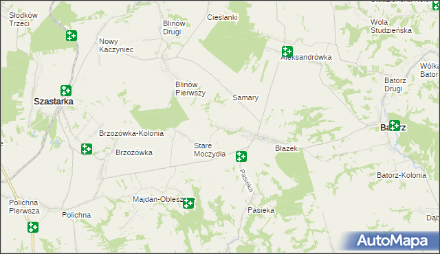 mapa Nowe Moczydła, Nowe Moczydła na mapie Targeo