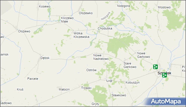 mapa Nowe Nadratowo, Nowe Nadratowo na mapie Targeo