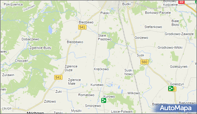 mapa Nowe Piastowo, Nowe Piastowo na mapie Targeo