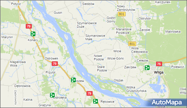 mapa Nowe Podole, Nowe Podole na mapie Targeo