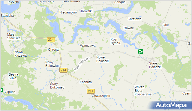 mapa Nowe Polaszki, Nowe Polaszki na mapie Targeo