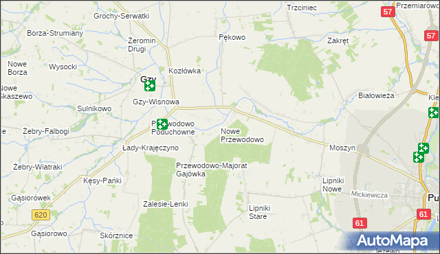 mapa Nowe Przewodowo, Nowe Przewodowo na mapie Targeo