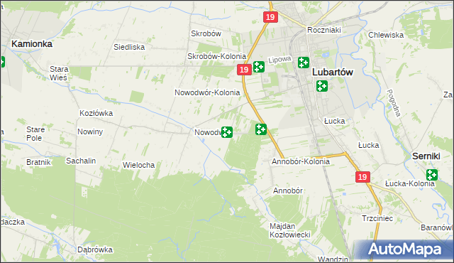 mapa Nowodwór-Piaski, Nowodwór-Piaski na mapie Targeo