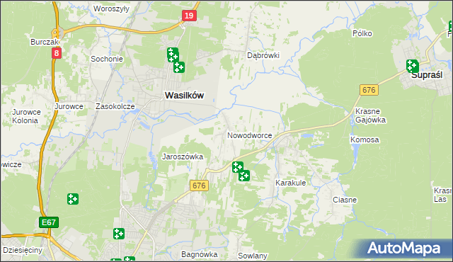 mapa Nowodworce, Nowodworce na mapie Targeo