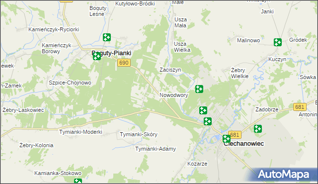 mapa Nowodwory, Nowodwory na mapie Targeo