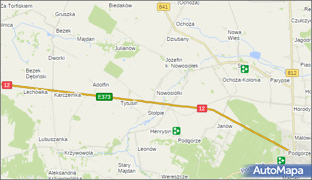 mapa Nowosiółki gmina Chełm, Nowosiółki gmina Chełm na mapie Targeo