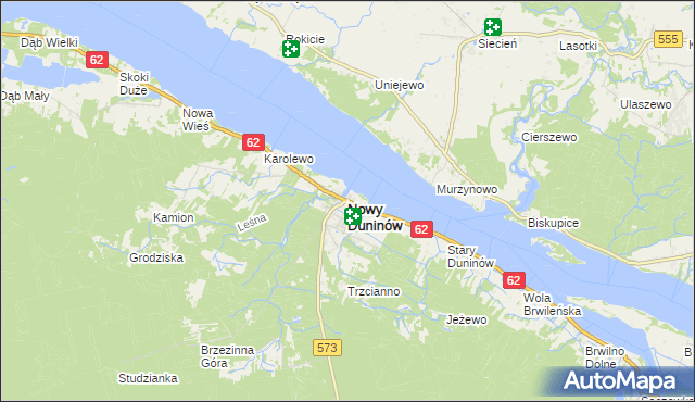 mapa Nowy Duninów, Nowy Duninów na mapie Targeo