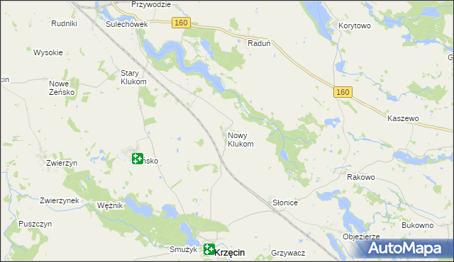 mapa Nowy Klukom, Nowy Klukom na mapie Targeo