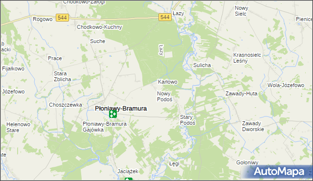 mapa Nowy Podoś, Nowy Podoś na mapie Targeo