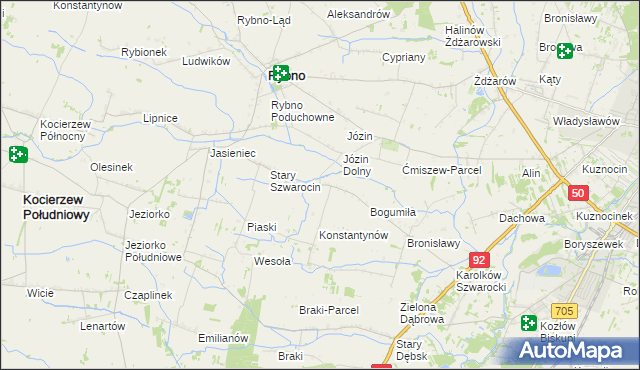 mapa Nowy Szwarocin, Nowy Szwarocin na mapie Targeo