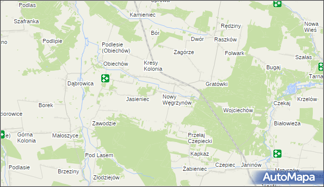 mapa Nowy Węgrzynów, Nowy Węgrzynów na mapie Targeo