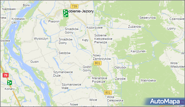 mapa Nowy Zambrzyków, Nowy Zambrzyków na mapie Targeo