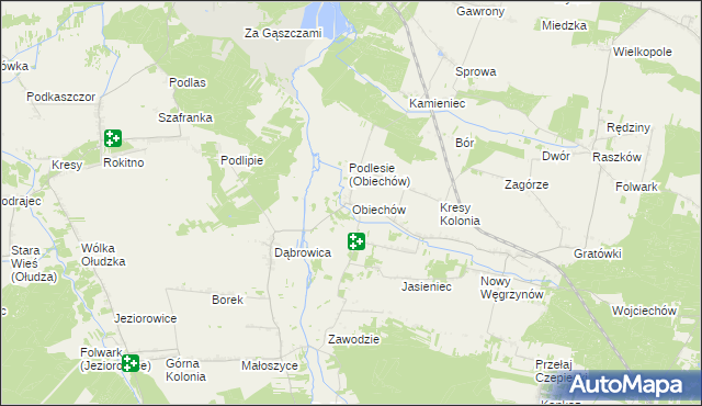 mapa Obiechów, Obiechów na mapie Targeo