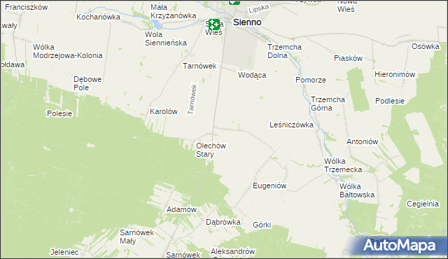 mapa Olechów Nowy, Olechów Nowy na mapie Targeo
