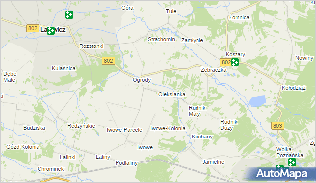 mapa Oleksianka, Oleksianka na mapie Targeo