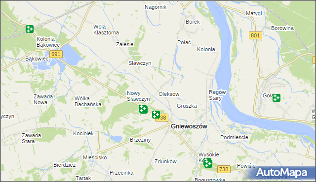 mapa Oleksów, Oleksów na mapie Targeo