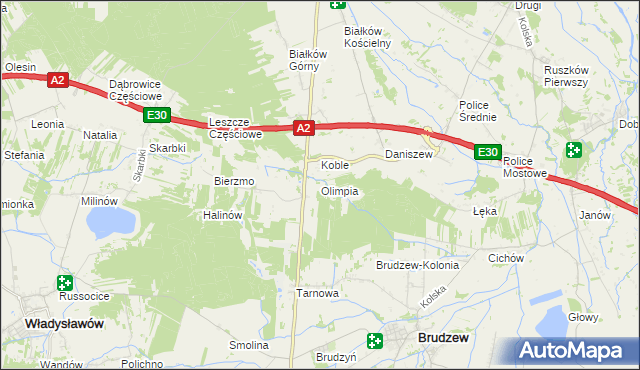 mapa Olimpia, Olimpia na mapie Targeo