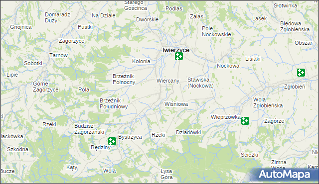 mapa Olimpów, Olimpów na mapie Targeo