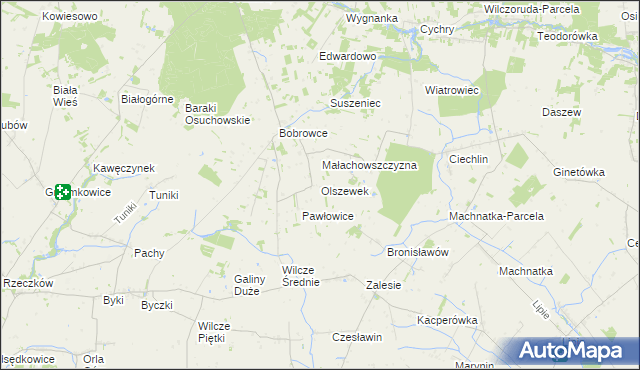 mapa Olszewek gmina Mszczonów, Olszewek gmina Mszczonów na mapie Targeo