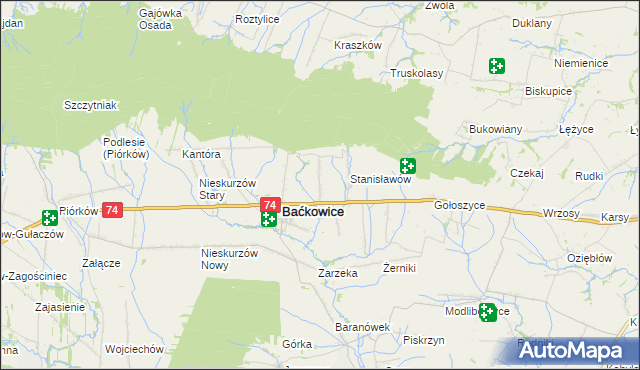 mapa Olszownica, Olszownica na mapie Targeo