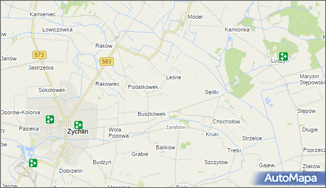 mapa Orątki Górne, Orątki Górne na mapie Targeo