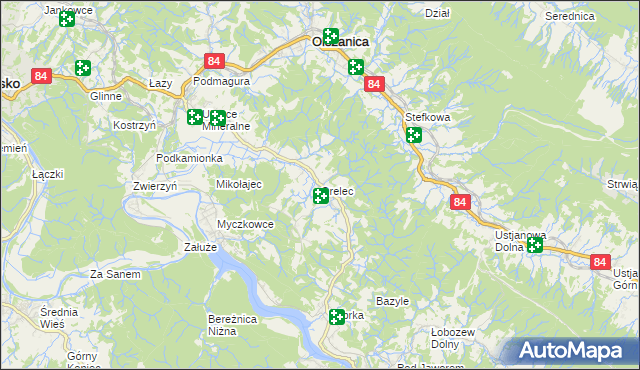 mapa Orelec, Orelec na mapie Targeo