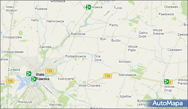 mapa Orla Góra, Orla Góra na mapie Targeo