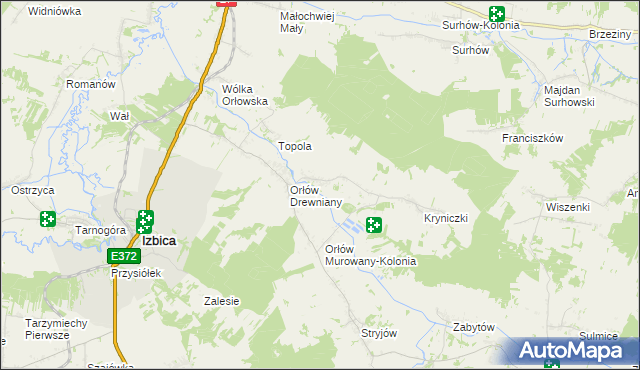 mapa Orłów Murowany, Orłów Murowany na mapie Targeo