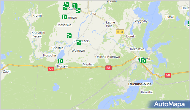 mapa Osiniak-Piotrowo, Osiniak-Piotrowo na mapie Targeo