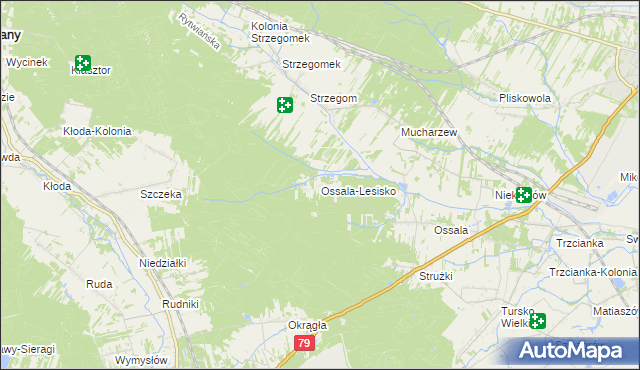 mapa Ossala-Lesisko, Ossala-Lesisko na mapie Targeo