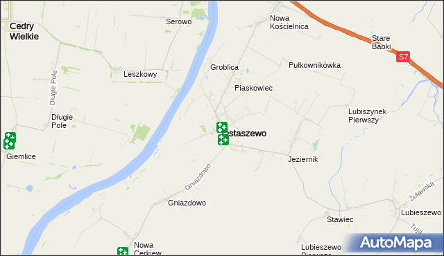 mapa Ostaszewo powiat nowodworski, Ostaszewo powiat nowodworski na mapie Targeo