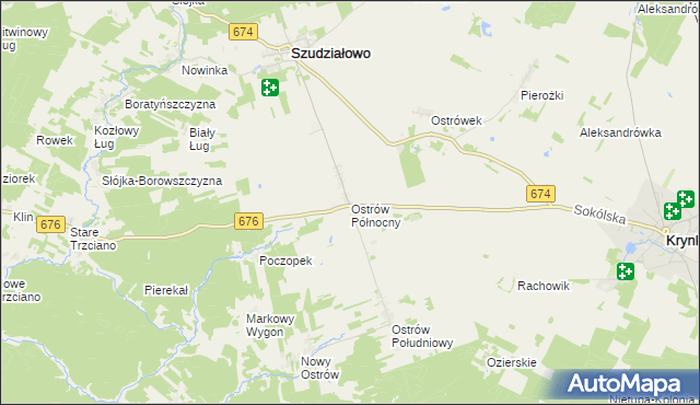 mapa Ostrów Północny, Ostrów Północny na mapie Targeo