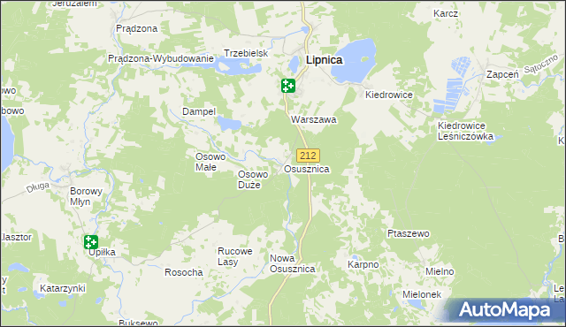 mapa Osusznica, Osusznica na mapie Targeo