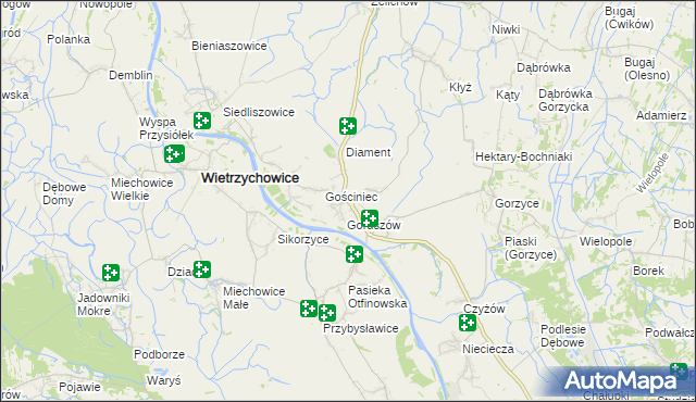mapa Otfinów, Otfinów na mapie Targeo