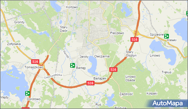 mapa Owczarnia gmina Stawiguda, Owczarnia gmina Stawiguda na mapie Targeo