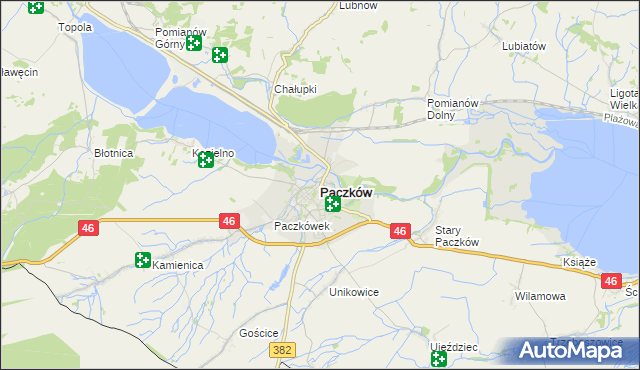 mapa Paczków powiat nyski, Paczków powiat nyski na mapie Targeo