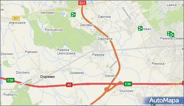 mapa Palędzie, Palędzie na mapie Targeo