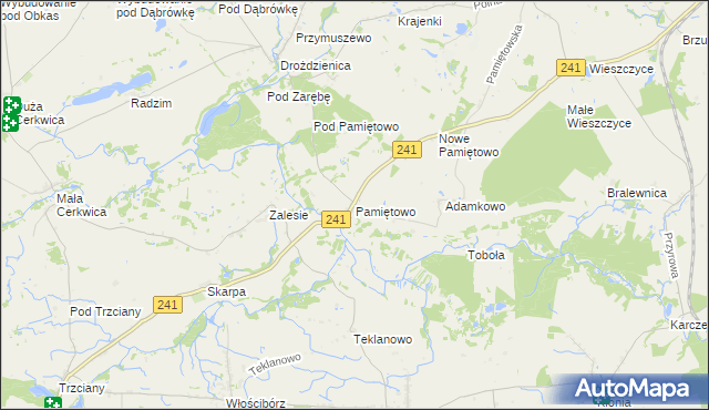 mapa Pamiętowo, Pamiętowo na mapie Targeo