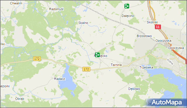 mapa Parsęcko, Parsęcko na mapie Targeo