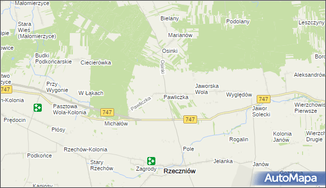 mapa Pawliczka, Pawliczka na mapie Targeo