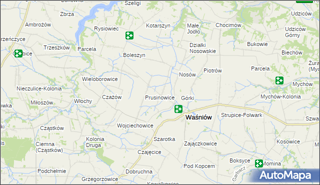 mapa Pękosławice, Pękosławice na mapie Targeo