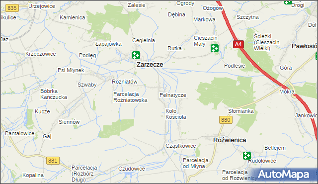 mapa Pełnatycze, Pełnatycze na mapie Targeo