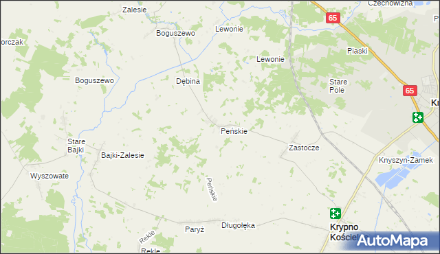 mapa Peńskie, Peńskie na mapie Targeo