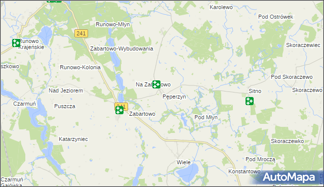 mapa Pęperzyn, Pęperzyn na mapie Targeo