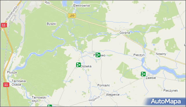 mapa Piecewo gmina Tarnówka, Piecewo gmina Tarnówka na mapie Targeo