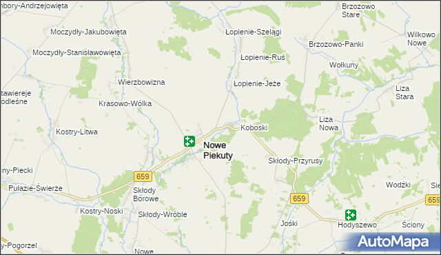 mapa Piekuty-Urbany, Piekuty-Urbany na mapie Targeo