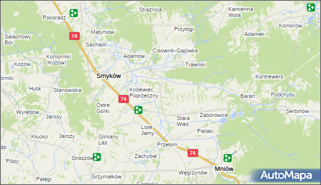 mapa Pieradła, Pieradła na mapie Targeo