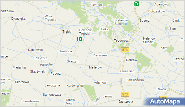 mapa Pieryszew, Pieryszew na mapie Targeo